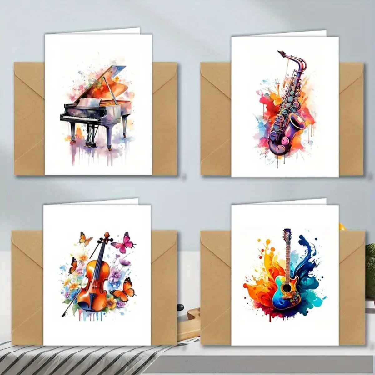 ROCK-HUS Glückwunschkarten Musikinstrumente