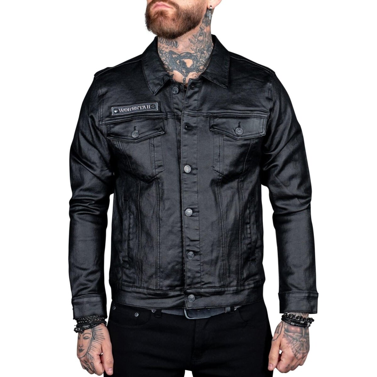 Preview: WORNSTAR Herren All Access Collection Idolmaker Waxed Denim Jacket Jacke schwarz