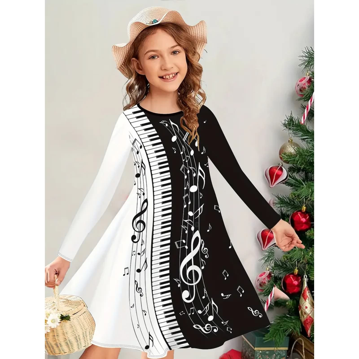 Preview: ROCK-HUS Kleid Noten und Klaviatur SW 150