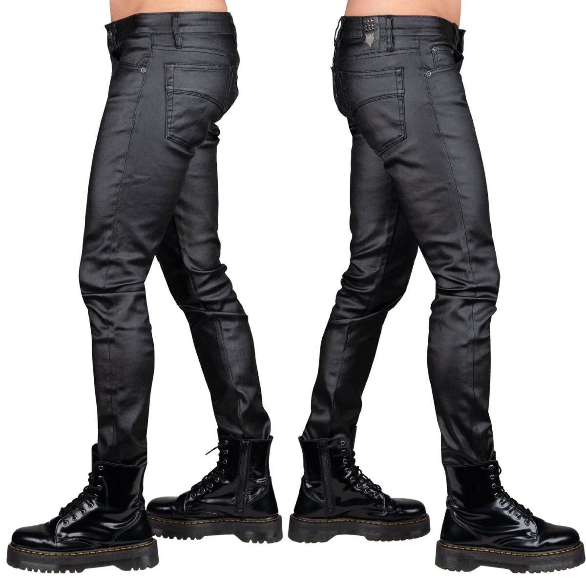 Preview: WORNSTAR Herren All Access Collection Rampager Waxed Denim Jeans schwarz 38