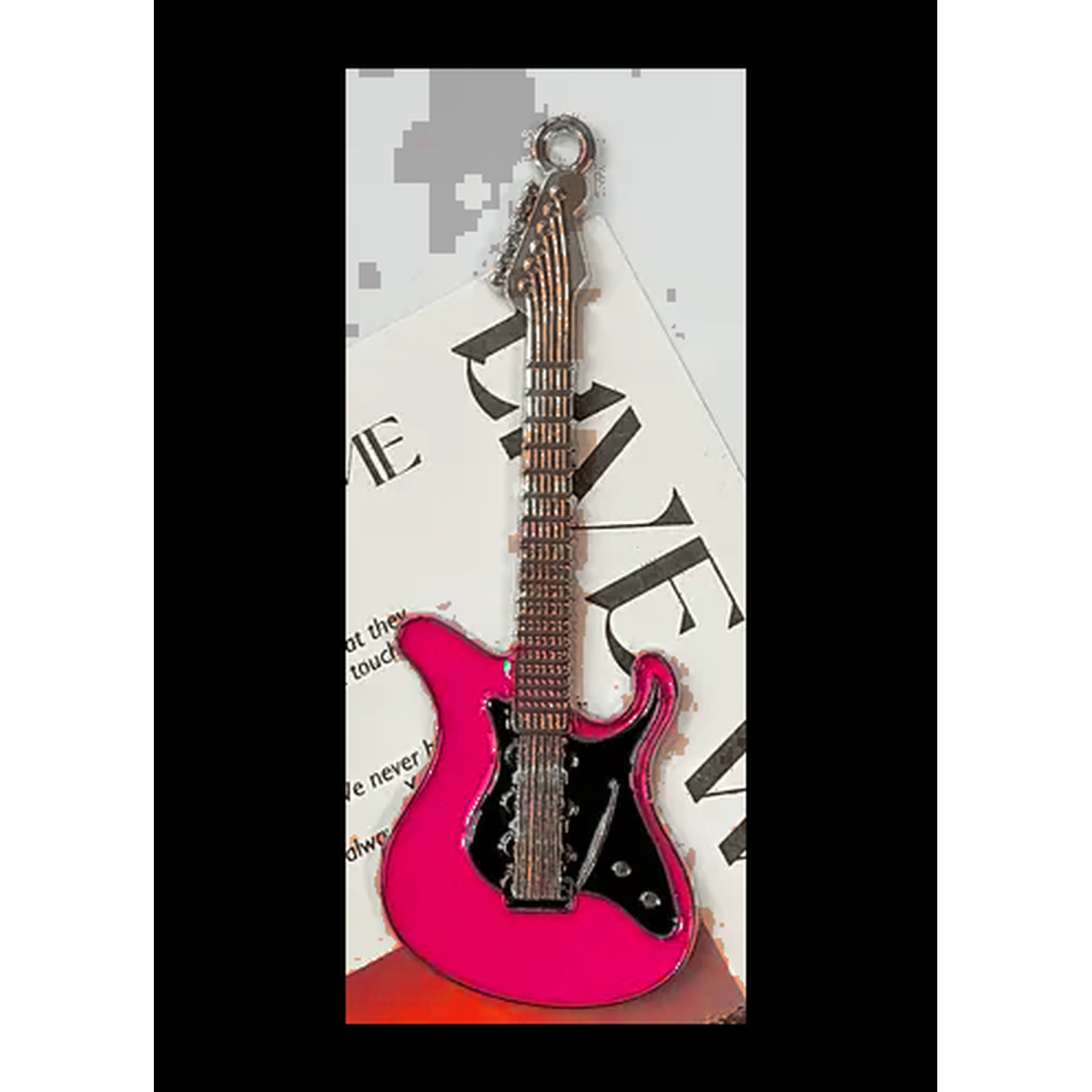 Preview: ROCK-HUS Kühlschrankmagnet Gitarre Metall Lila