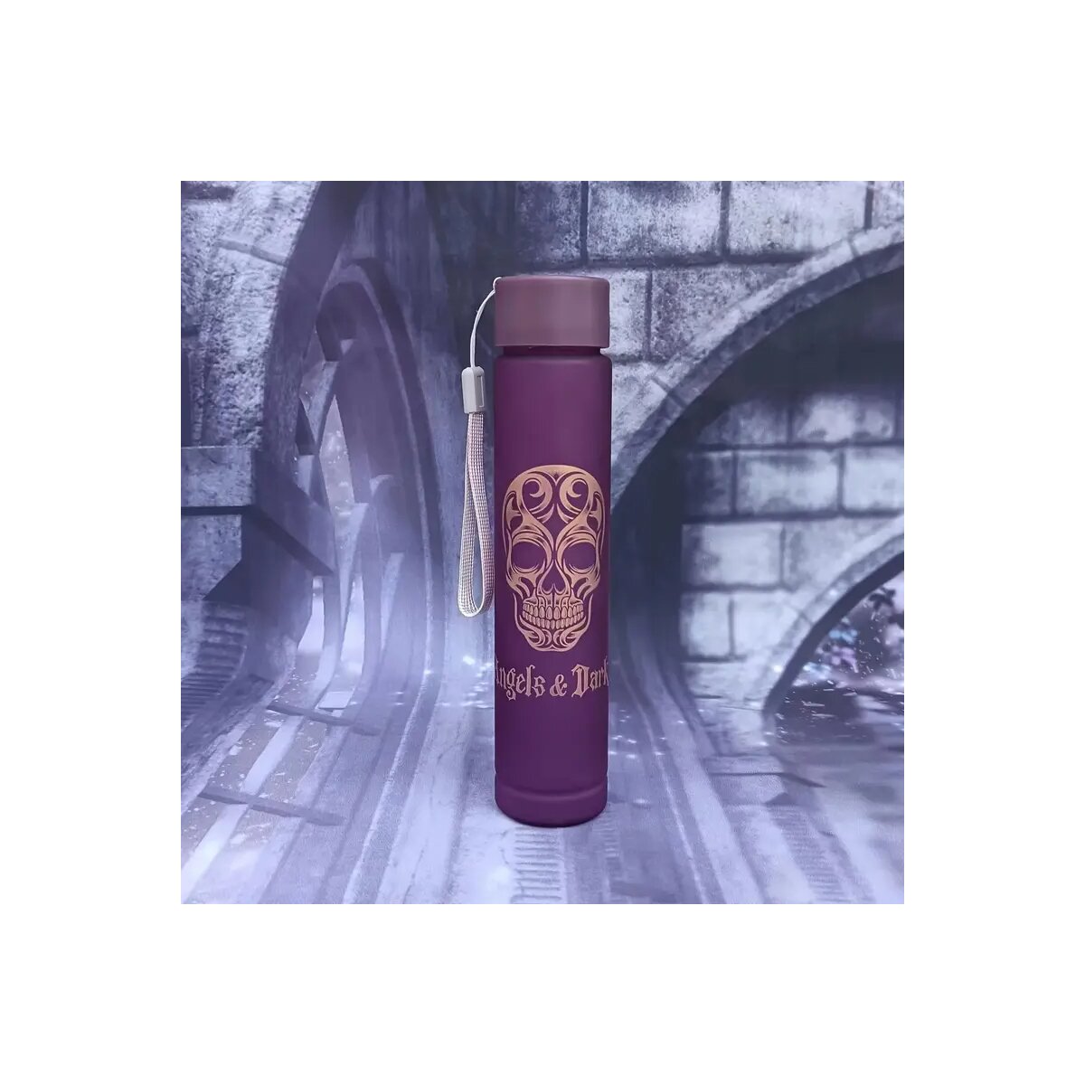 Preview: ROCK-HUS Trinkflasche Angels & Dark 300 ml Rot