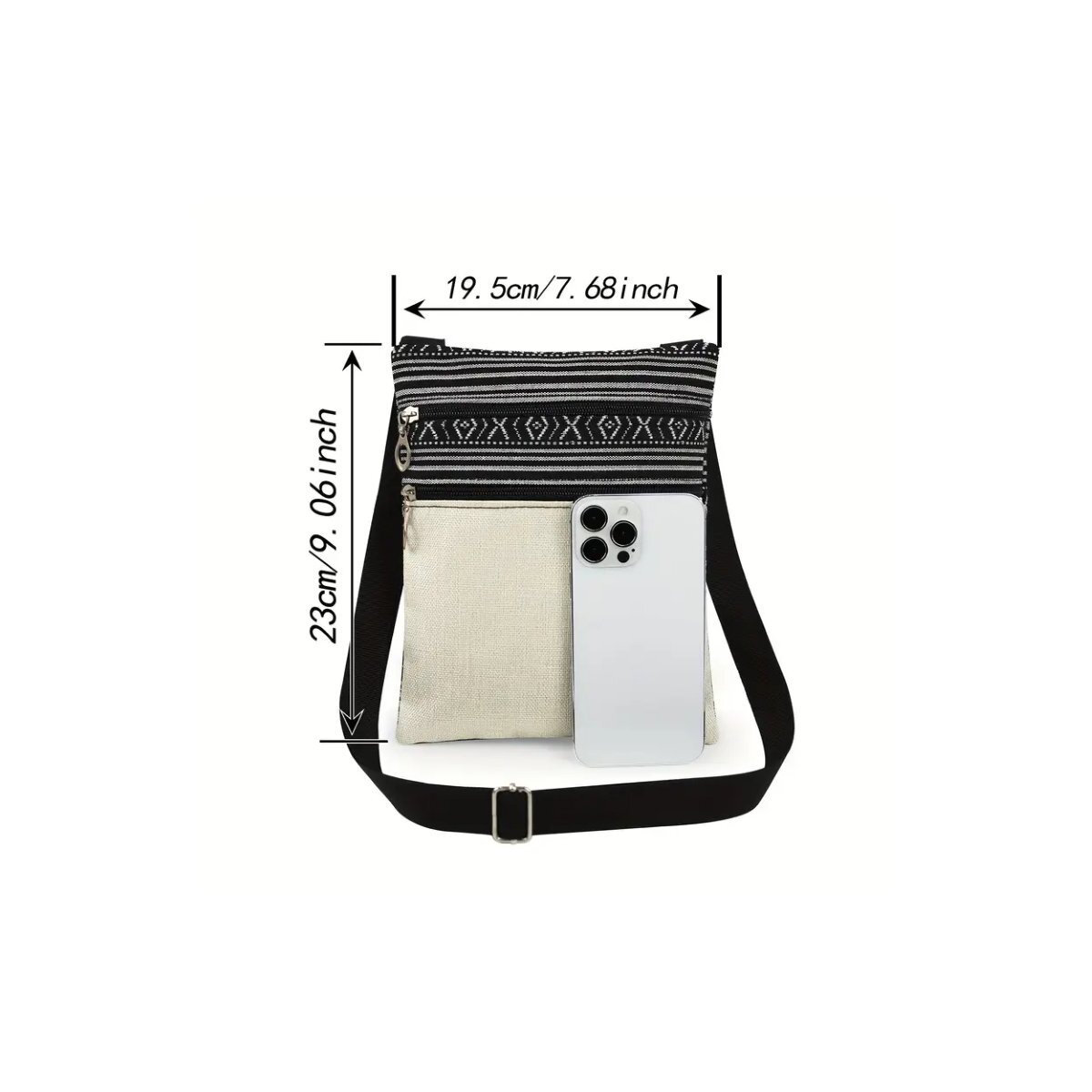 Preview: ROCK-HUS Schultertasche Leinenart versch. Motive