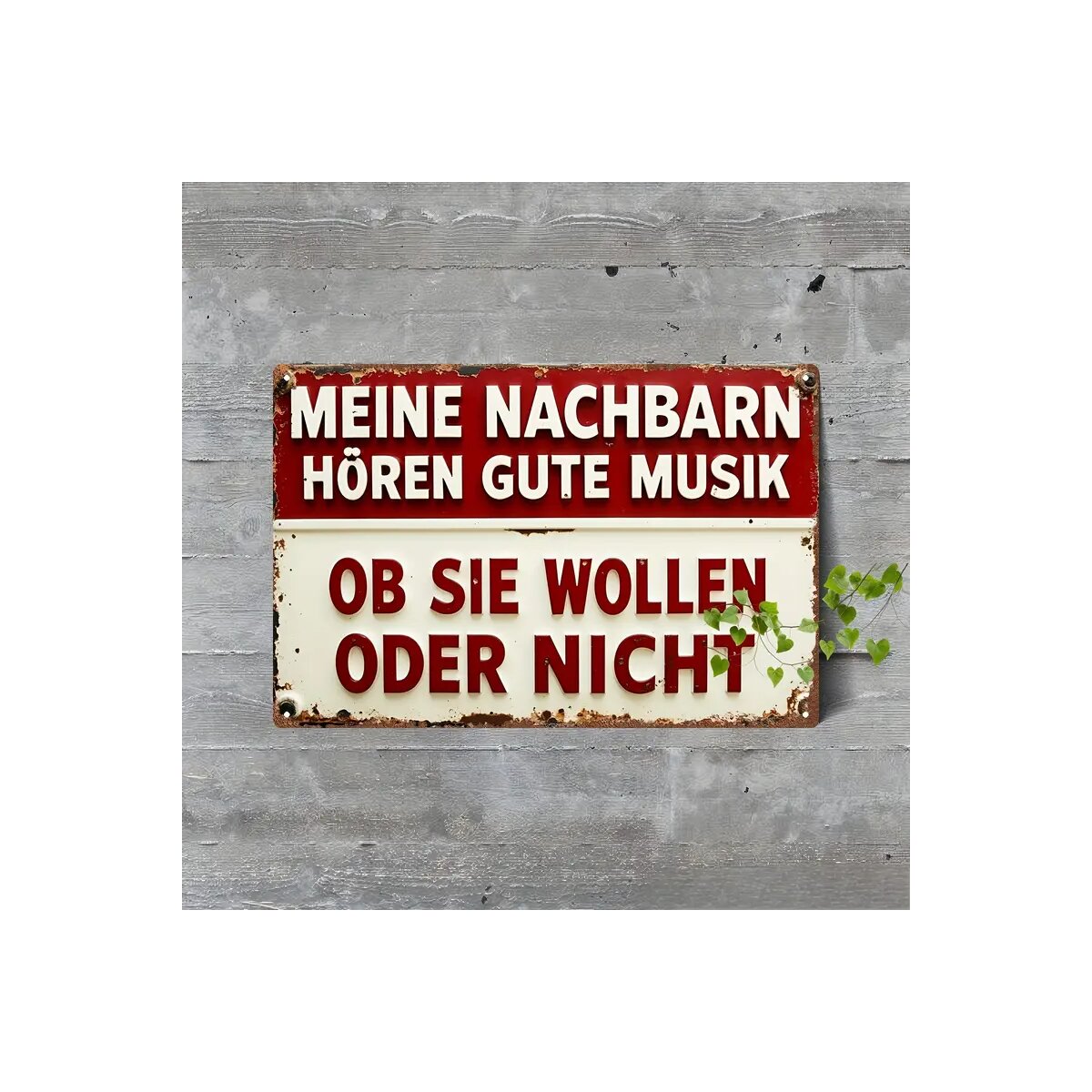 Preview: ROCK-HUS Metallschild 20x30 Meine Nachbarn...