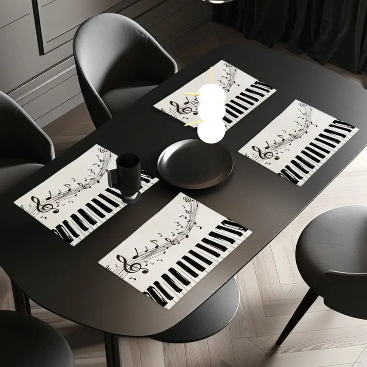 Preview: ROCK-HUS Platzdeckchen Klavier