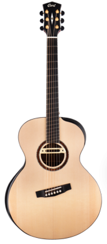 Preview: CORT Westerngitarre, Cut Craft, Natur, Preamp, Koffer