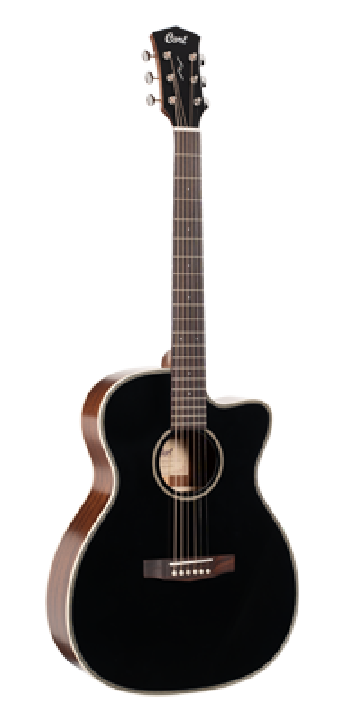 Preview: CORT Westerngitarre, Essence OC4, Black Top Natur Semi Gloss, Preamp