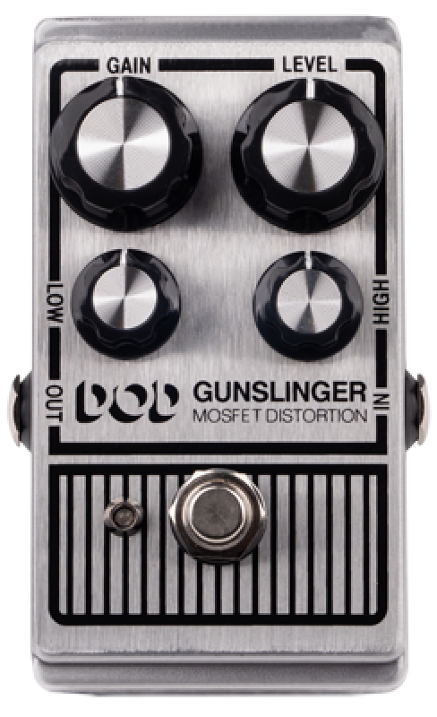 Preview: DIGITECH Effektpedal, DOD Gunslinger, MOSFET Distortion Pedal