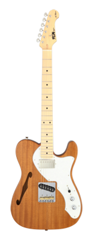 Preview: FGN E-Gitarre, Neo Classic TE110, SH FGN PU, F-Loch, Natural, Gigbag