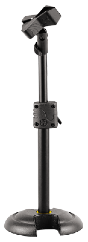 Preview: HERCULES Mikrofonständer, 28-44,5cm, Guss-Sockel