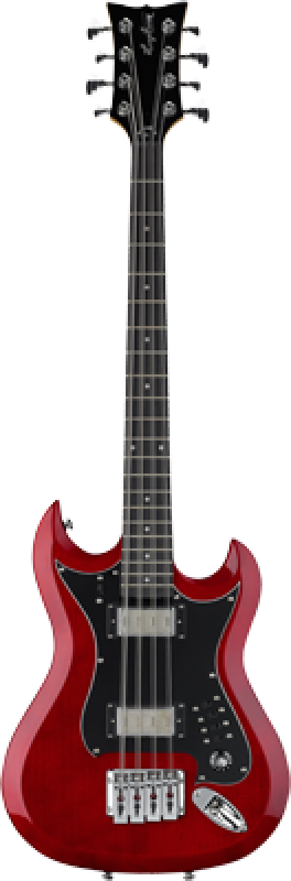 Preview: HAGSTROM Bassgitarre, H8II, Wild Cherry Transparent, 8-Saiter