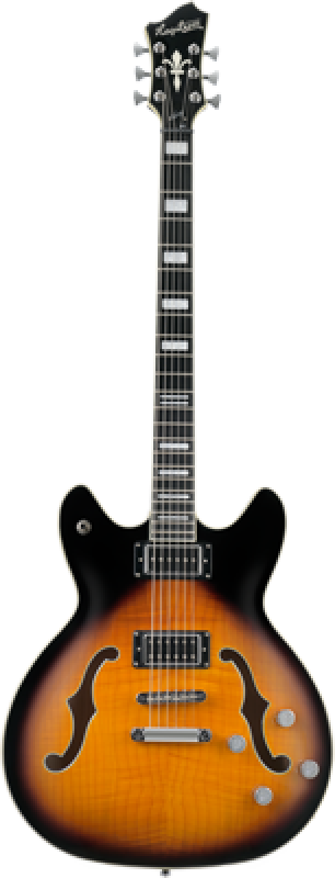 Preview: HAGSTROM E-Gitarre, Viking Baritone DLX, Tobacco Sunburst