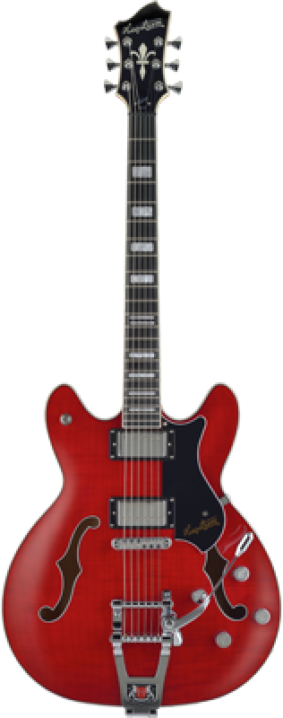 Preview: HAGSTROM E-Gitarre, Tremar Viking Deluxe, Wild Cherry Transparent