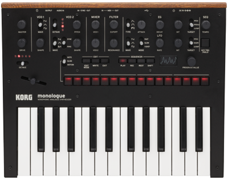 Preview: KORG Synthesizer, analog, monologue, 25 Tasten, schwarz