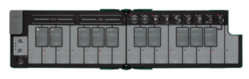 Preview: KORG USB-Controller, nanoKEY Fold, 25 Tasten, klappbar, Alpine Green,