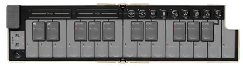Preview: KORG USB-Controller, nanoKEY Fold, 25 Tasten, klappbar, Sand Beige, Lt