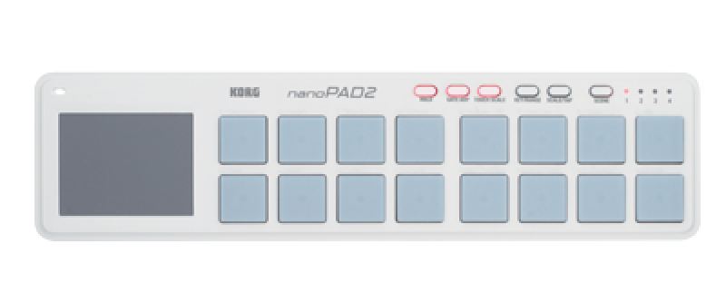 Preview: KORG USB-Controller, nanoPAD2, 16 Pads, weiß