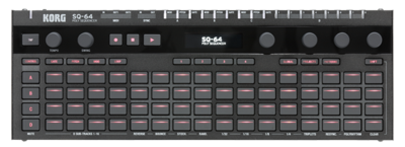 Preview: KORG Sequenzer, polyphon, SQ-64, Stepsequenzer, 4 Spuren