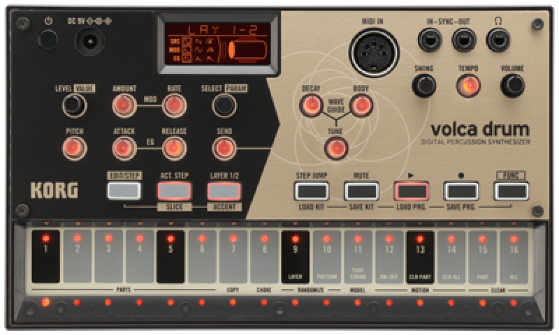 Preview: KORG Synthesizer, digital, volca drum, Physical Modelling, 6 parts, Se