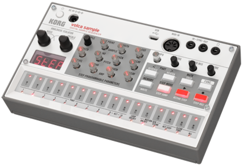 Preview: KORG Synthesizer, digital, volca sample, Sampler, mit Sequenzer