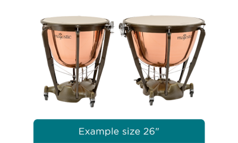 Preview: MAJESTIC Pauke, Symphonic Grand Series, 20", Kupfer, poliert, tiefgez.