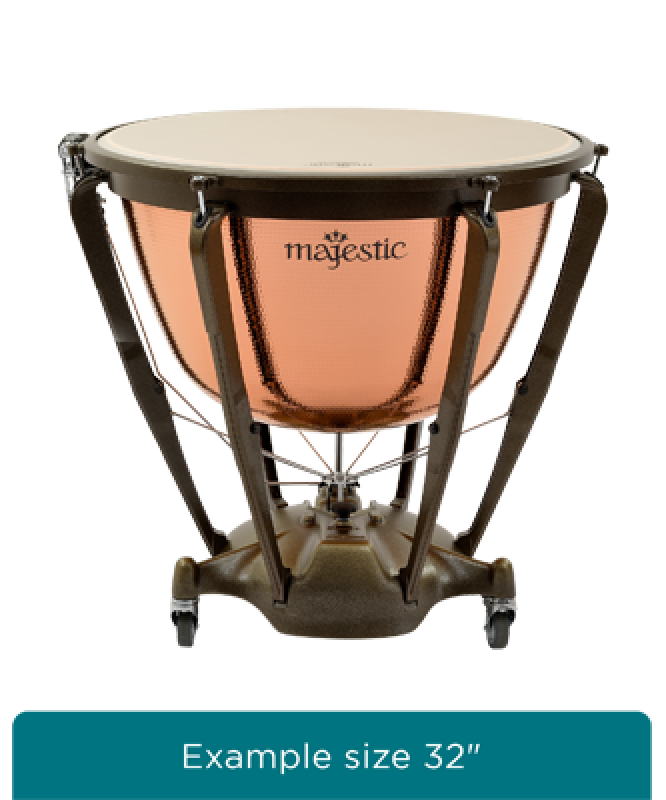 Preview: MAJESTIC Pauke, Symphonic Grand Series, 29", Kupfer, gehämmert, tiefge