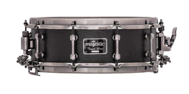 Preview: MAJESTIC Konzert Snare, Concert Black Series, 14"x5", Ahorn, schwarz v