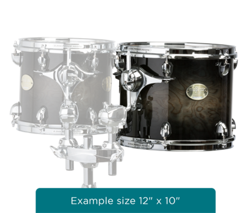 Preview: MAJESTIC Konzert Tom, Prophonic Series, 14"x12", Doppelfell, Black Daw