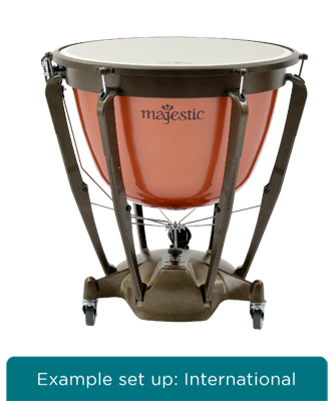 Preview: MAJESTIC Pauke, Symphonic Series, 29", Fiberglas, tiefgezogen, deutsch