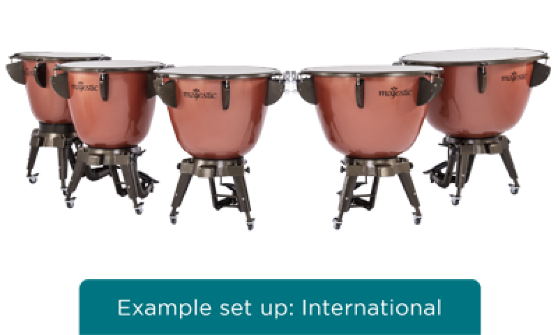 Preview: MAJESTIC Pauke, Harmonic Series, 29", Fiberglas, tiefgezogen, deutsch