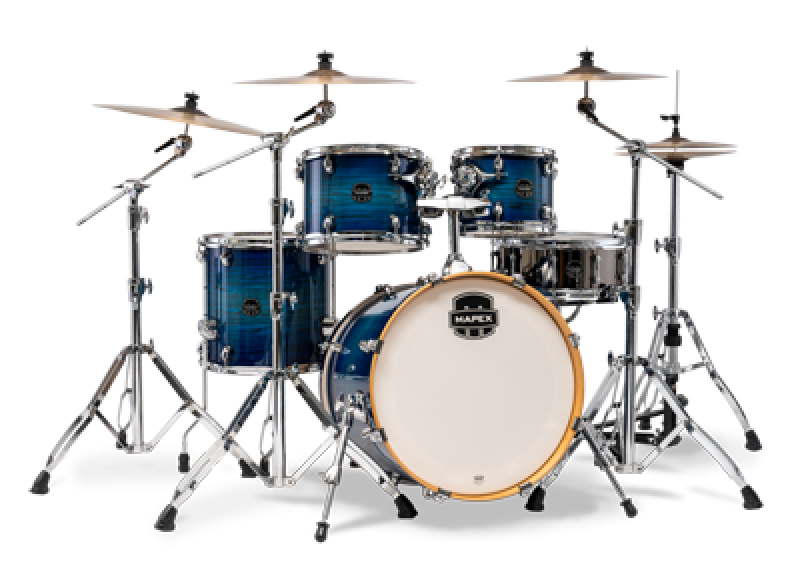 Preview: MAPEX Shellset, Armory, Fusion, mit Rosette, Blue Wave Burst #NJ
