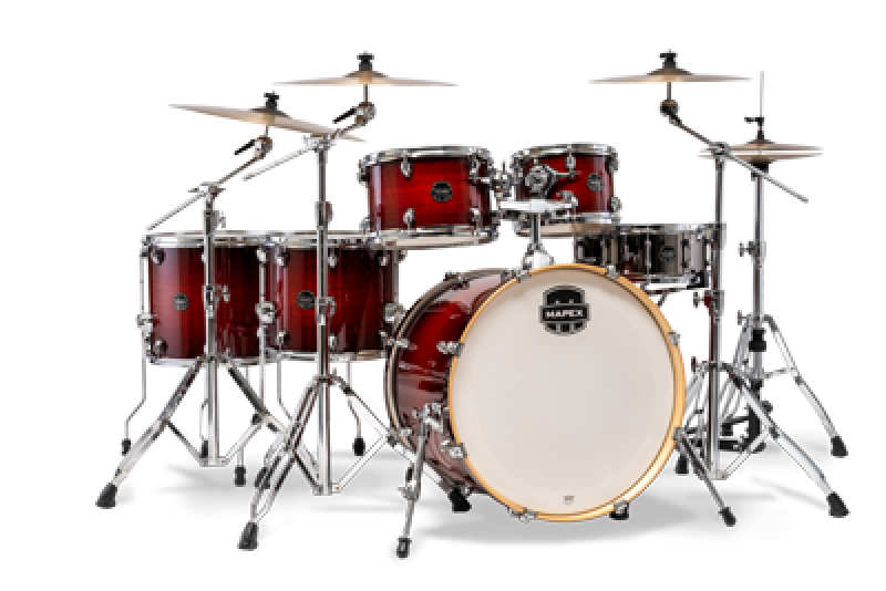 Preview: MAPEX Shellset, Armory, Stage+, mit Rosette, Red Onyx Burst #NR
