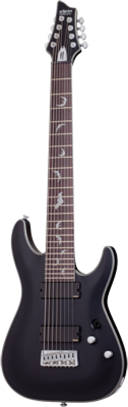 Preview: SCHECTER E-Gitarre, Damien Platinum-8, Satin Black