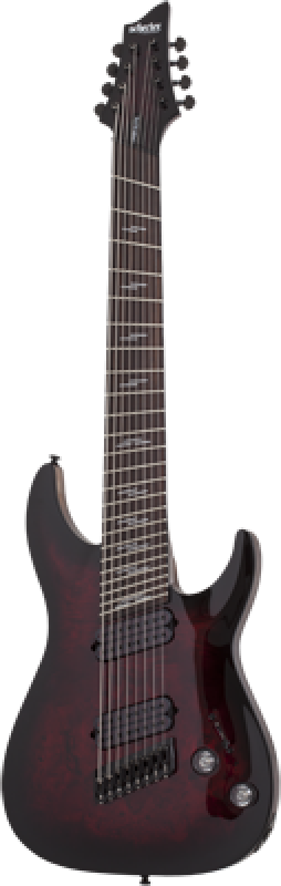 Preview: SCHECTER E-Gitarre, Omen Elite 8, MultiScale, Black Cherry Burst