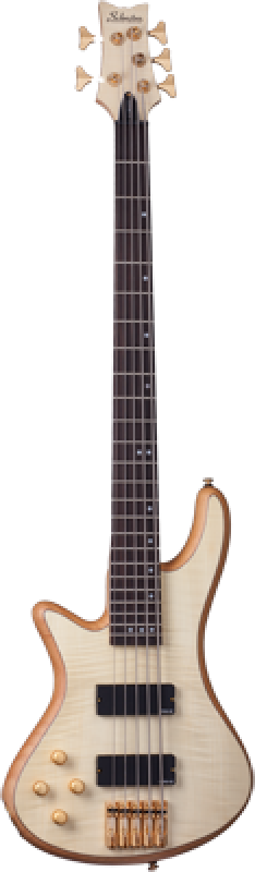 Preview: SCHECTER Bassgitarre, Stiletto Custom-5, Natural Satin, Linkshänder