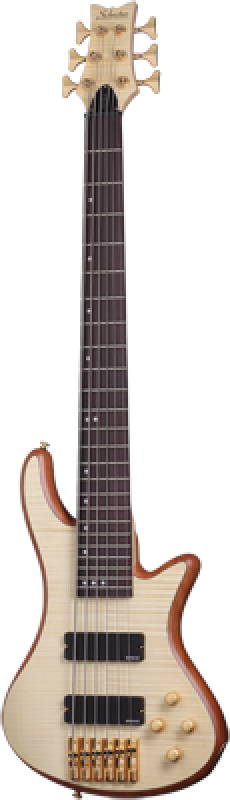 Preview: SCHECTER Bassgitarre, Stiletto Custom-6, Natural Satin