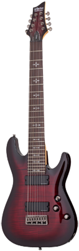 Preview: SCHECTER E-Gitarre, Demon 8, Crimson Red Burst