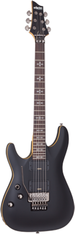 Preview: SCHECTER E-Gitarre, Demon 6 FR, Aged Black Satin, Linkshänder