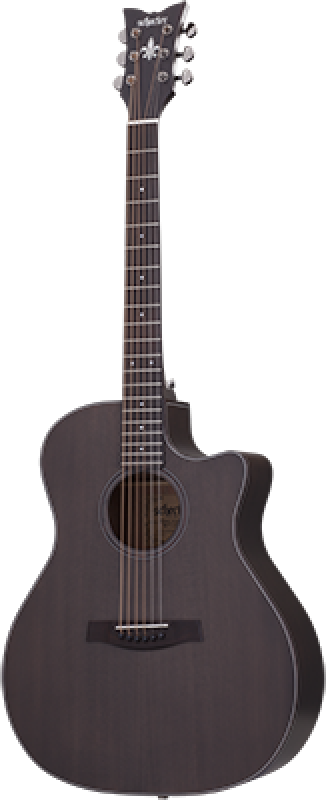 Preview: SCHECTER Westerngitarre, Orleans Studio, See-Thru Black Satin