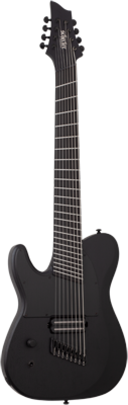 Preview: SCHECTER E-Gitarre, PT-8 Multiscale Black Ops, Satin Black Open Pore,
