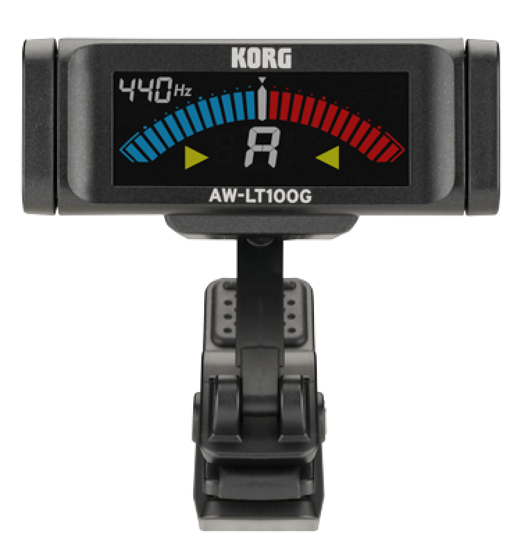 Preview: KORG Stimmgerät, chromatisch, AW-LT100 G, Clip-On, schwarz