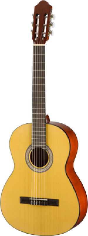 Preview: WALDEN Konzertgitarre, Decke massiv, Glanzlack, Tasche