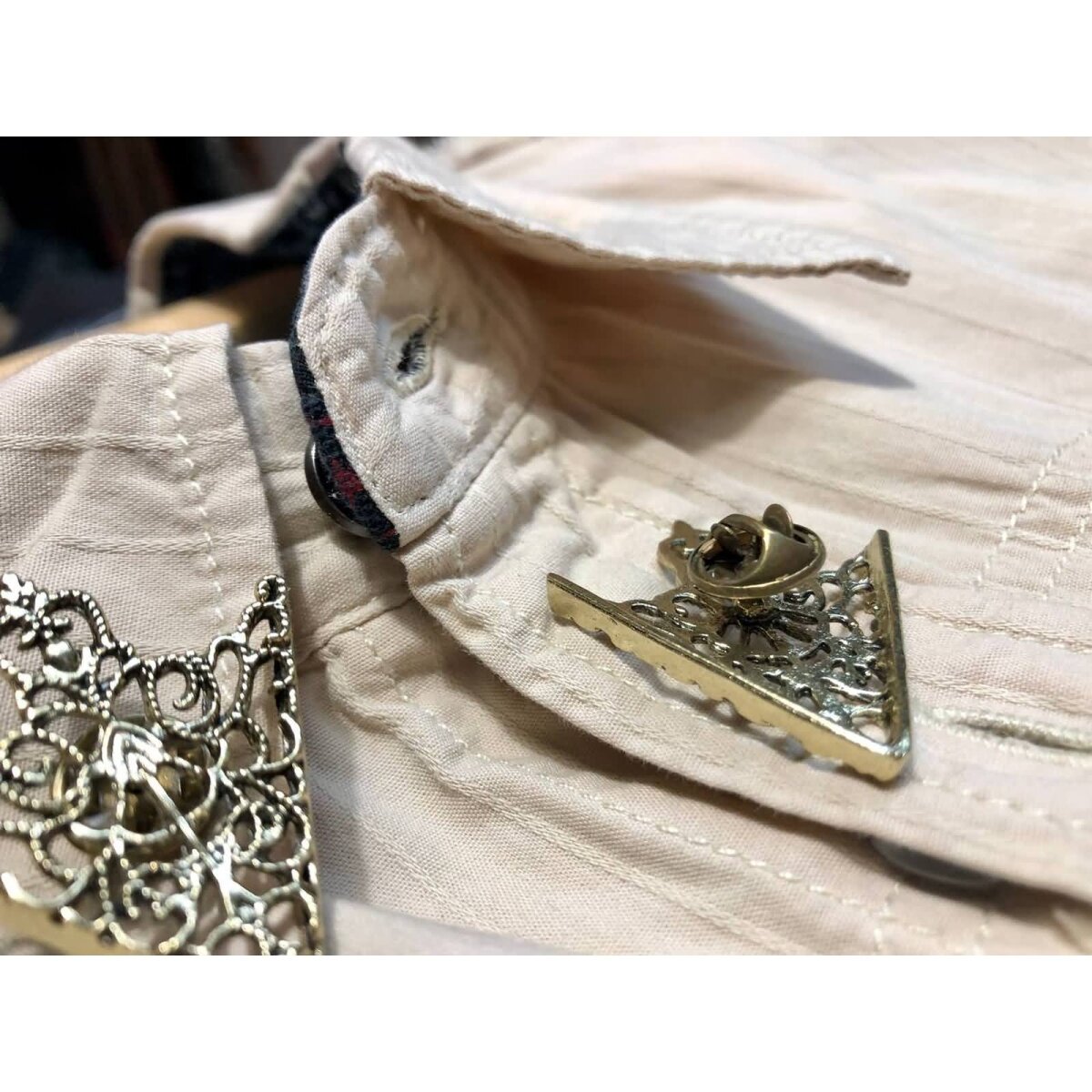 Preview: ROCK-HUS Hemdkragen-Spitzen-Metall