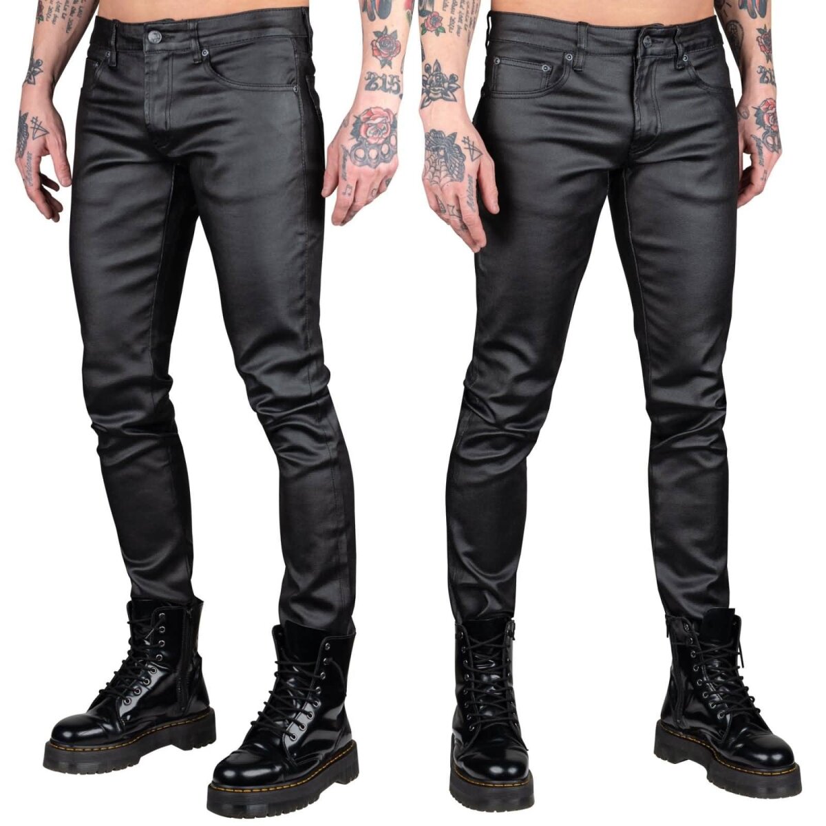 Preview: WORNSTAR Herren All Access Collection Rampager Waxed Denim Jeans schwarz 38