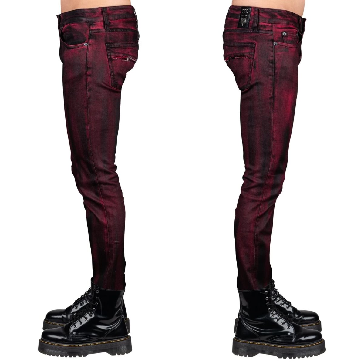 Preview: WORNSTAR Unisex All Access Collection Rampager Coated Jeans Crimson 27