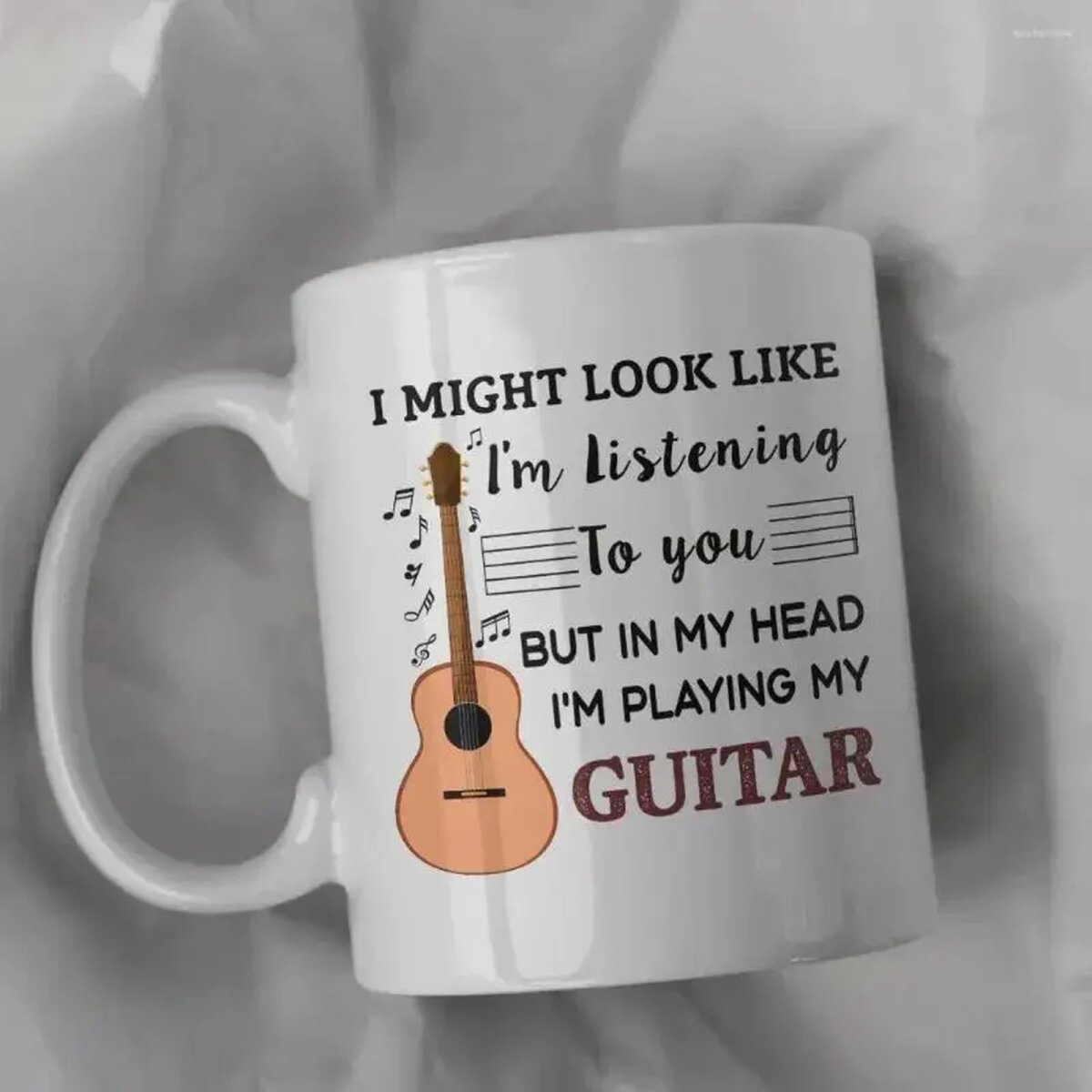 Preview: ROCK-HUS Tasse I Might Look Like... Head playing Guitar