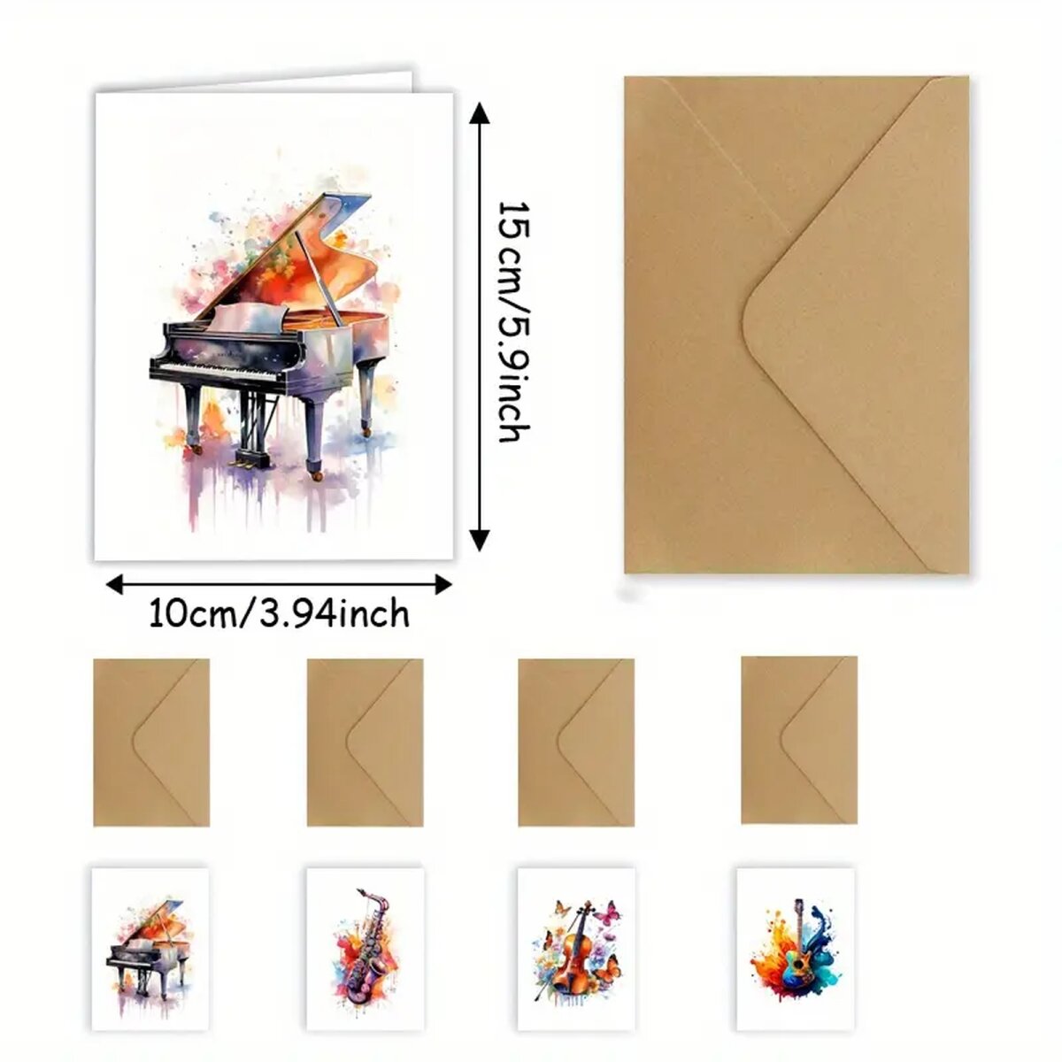 Preview: ROCK-HUS Glückwunschkarten Musikinstrumente