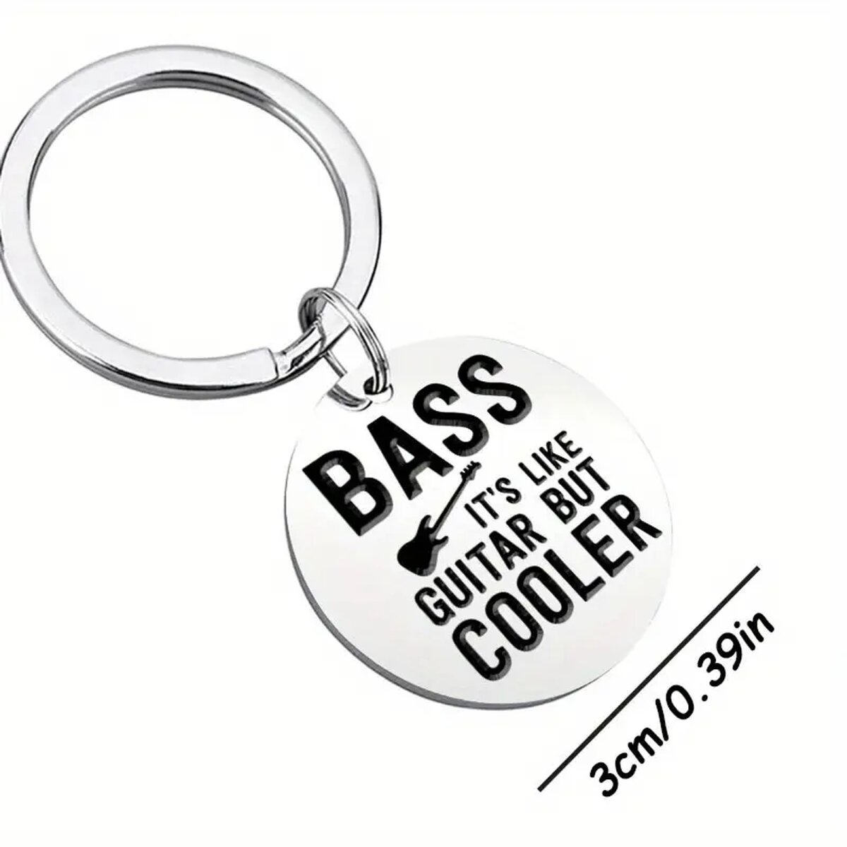 Preview: ROCK-HUS Schlüsselanhänger "Bass it´s like Guitar but cooler"