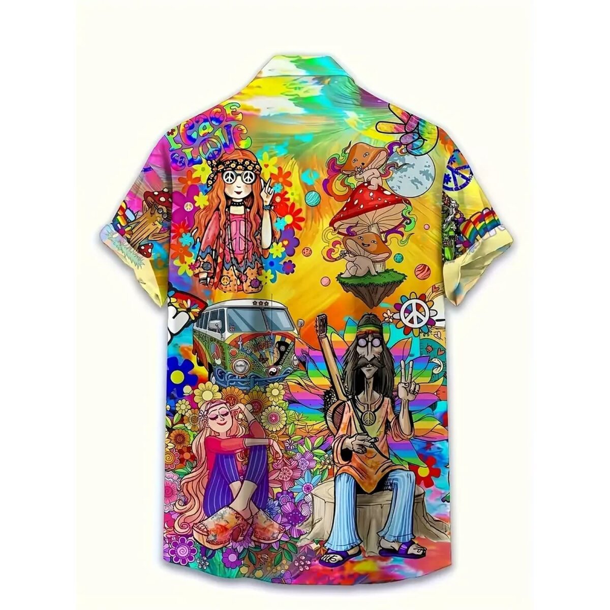 Preview: ROCK-HUS Hawai Hemd "Love & Peace"