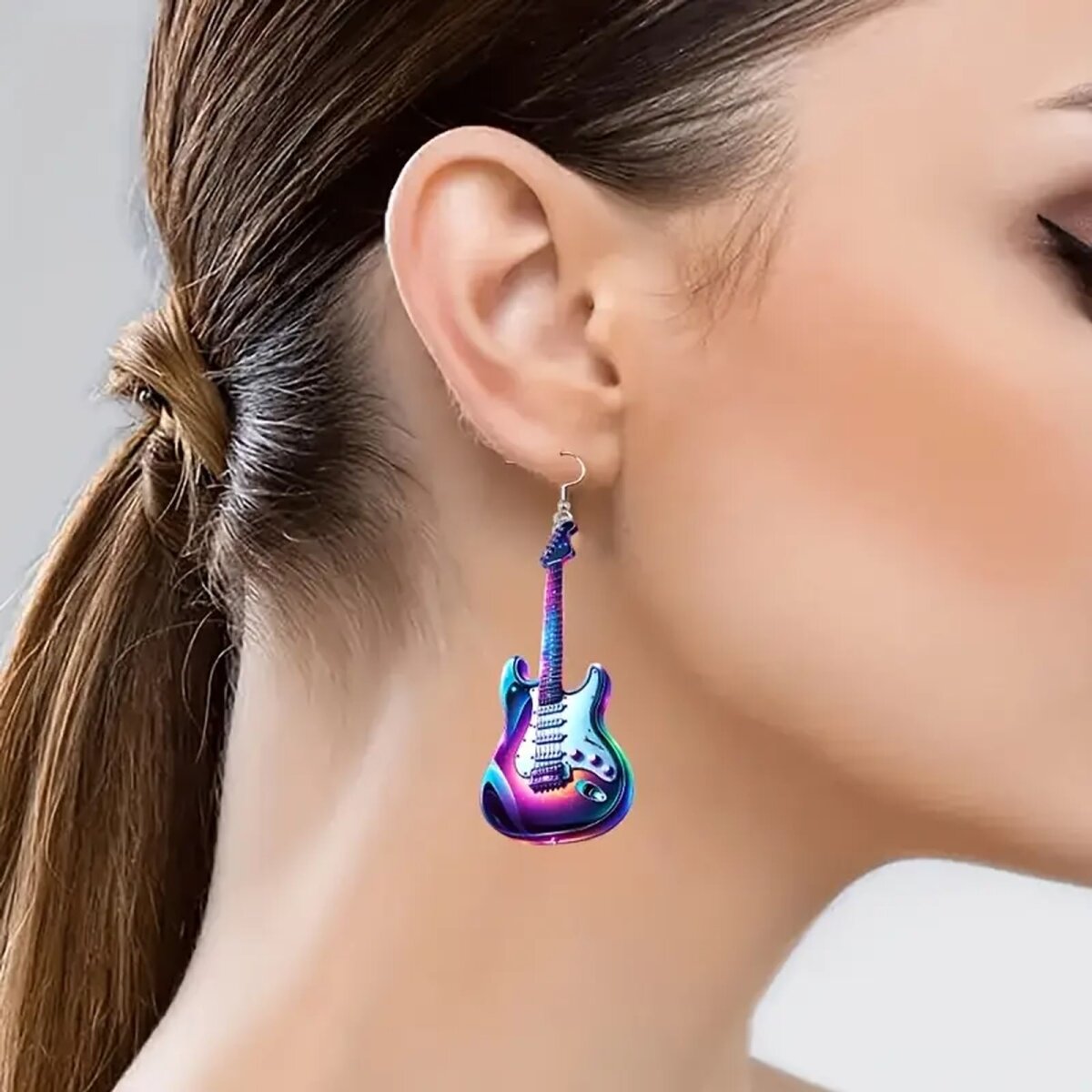 Preview: Rock-Hus Ohrringe Gitarre Acryl Bunt